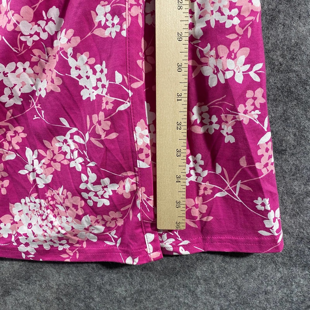 Garnet Hill Mini Dress XS Pink Floral Wrap V-Neck - Picture 6 of 10